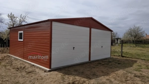 Blechgarage Doppelgarage Autogarage Premium Fertiggarae