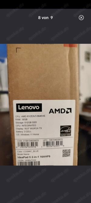 Laptop, Lenovo neu, mit Zubehör  Bild 7