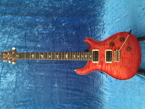2015 Paul Reed Smith PRS P24 Tremolo with Piezo Quilt Top and Birds   Blood Orange