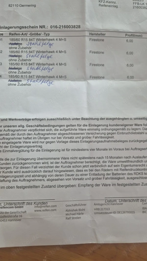 Winterreifen 185 60 R15  für z.B. VW Polo Bild 3