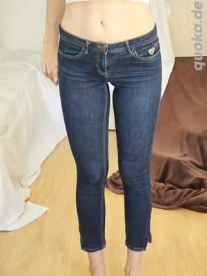 Low waist Jeans Motivi Dunkelblau 26 XS Denim Hose Röhrenhose Röhrenjeans Pants Blau blue