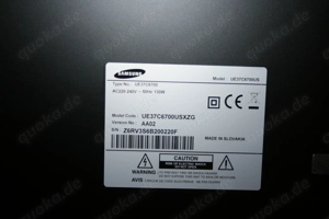 Fernseher Samsung, Modell UE37C6700USXZG, 37 Zoll + Wandhalterung Bild 4