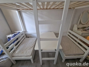 Kinder Hochbett mit Tisch und Sitz Funktion