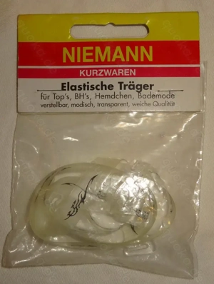 D Niemann Elastische Träger verstellbar f Top modisch transparent BH 40  waschbar  unbenutzt  Wir le