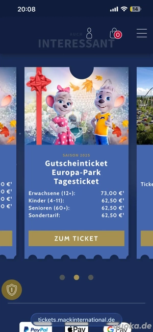 Europapark Gutschein