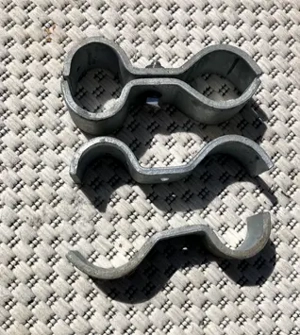 Verbinder Flachoval-Rundrohr verzinkt 2 Stück gebraucht 