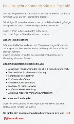 Vertriebsmitarbeiter gesucht