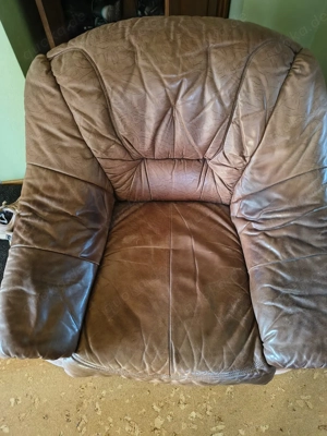 verschenke Leder Sessel braun Domino 4260WO26 von "Segmüller"- gebraucht Bild 2