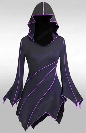 NEU*OVP* Gothic Shirt total klasse mit asymetrischen Ärmeln & Zipfelkaputze  