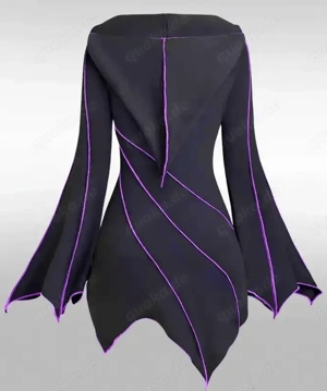 NEU*OVP* Gothic Shirt total klasse mit asymetrischen Ärmeln & Zipfelkaputze   Bild 4