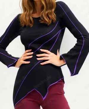 NEU*OVP* Gothic Shirt total klasse mit asymetrischen Ärmeln & Zipfelkaputze   Bild 2