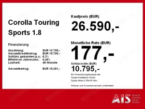 Toyota Corolla Touring Sports 1.8 Team D DAB*LED*Sitzh. Bild 5