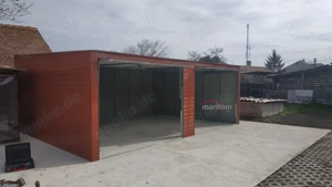 Blechgarage Doppelgarage Autogarage Stahlgarage