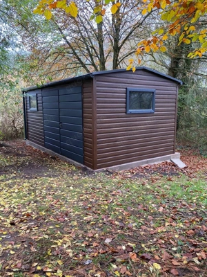 Hochwertige Blechgarage 4x6 m mit Satteldach!