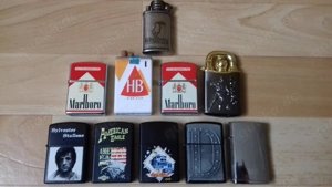 Benzin Feuerzeuge Sammlung, 10 Stück