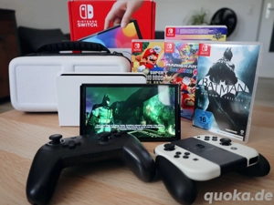 Nintendo Switch OLED + Pro Controller + Spiele (OVP Garantie)