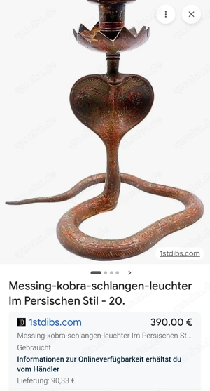 Schöner Kerzenhalter,Kobra -Style