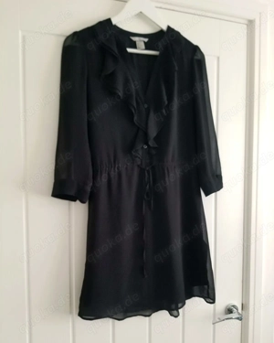 H&M schwarzes Chiffon-Minikleid, Größe M (UK 10   EU 38)
