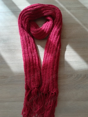 Schal - handgestrickt: Rot, rot und nochmals rot