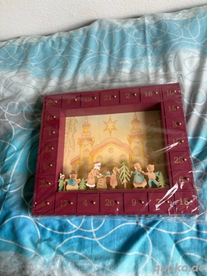 Adventskalender zum selbstbefüllen neu OVP aus Holz leuchtet