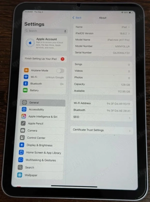 Apple iPad mini 7 Wi-Fi, 98 % Akku, Top Zustand!