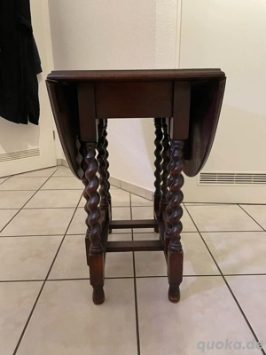 Antiker Gateleg-Klapptisch   Barley-Twist ca. 1900 Bild 2