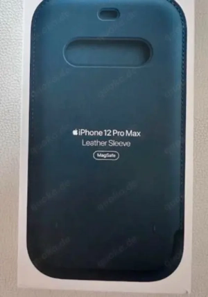 Apple Leather Sleeve iPhone 12 Pro Max Blau - Lederhülle Original - NEU