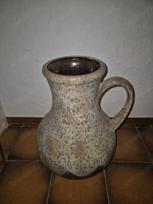 Große Vintage-Keramikvase   Steingutvase mit Henke