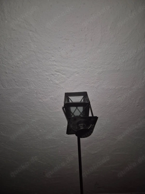 Gartenlaterne auf Metallstab, ca. 90cm, schwarz