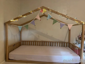 Bopita hausbett 90x200 iklusive matratze und Baldachin 