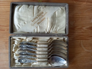 Tafellöffel (6 Stück) von Ludwig Dietrich (Pforzheim) im Etui