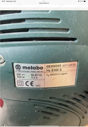Metabo Heckenschere Hs8355S Bild 3
