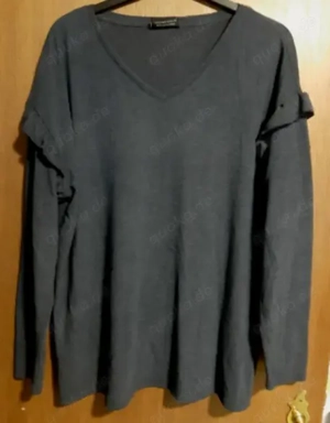 Weiches Langarm Shirt Gr. 50-52 grau   antrazith GINA BENOTTI