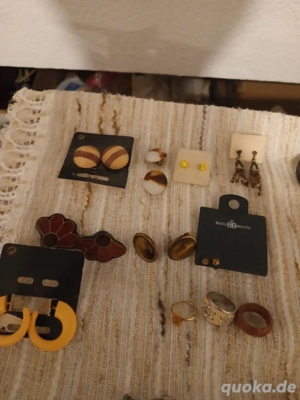 modeschmuck Set mit mehreren Teilen braun Päckchen  Bild 2