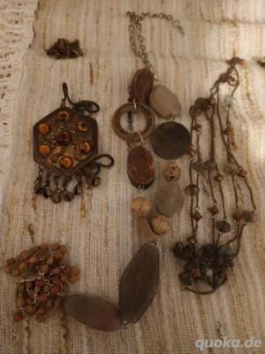 modeschmuck Set mit mehreren Teilen braun Päckchen  Bild 4