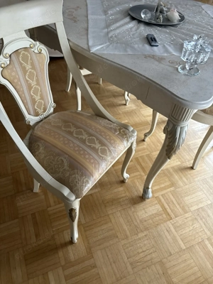 Italienische Barockstil ausziehbare Tisch mit 5 Stühle