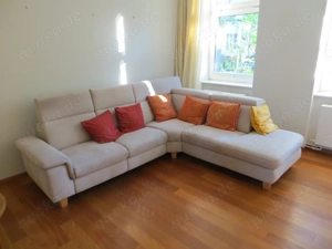 Hochwertige Polster Sitzecke, 2 x motorischer Relax funktion