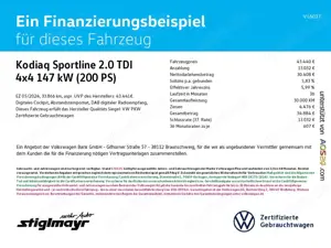 Skoda Kodiaq Sportline 2.0 TDI 4x4 ACC+AHK+MATRIX+PANO Bild 2