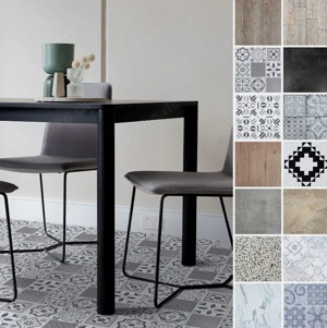 Selbstklebende Fliesenaufklebe Bodenfliesen 23 m  Kunststoff Vinyl PVC Fliesen