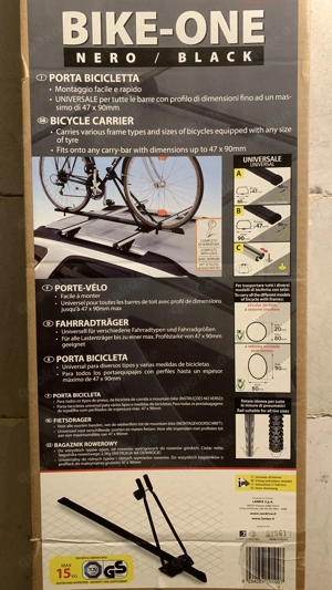 NORDRIVE Fahrradträger Bike-One aus schwarz lackiertem Stahl, mit Schloss und Montageset