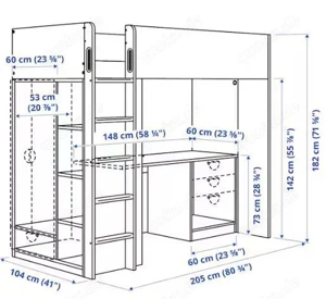 Etagenbettkombination Hochbett, Arbeitsplatz und Aufbewahrung Gut erhalten