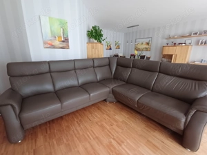 Gebrauchte Ledersitzecke sehr gut erhalten