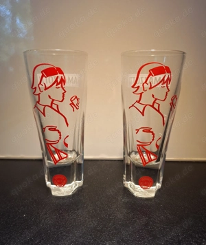 2 x Original Ramazotti Gläser Likör Kräuterlikör Eichstrich 2cl 4cl Glas