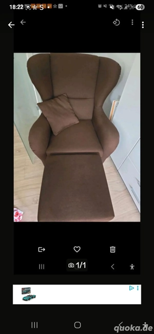 Ohrensessel mit Hocker 