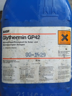 Solaranlage Wärmepumpe Wärmeträgerflüssigkeit BASF Glythermin GP42