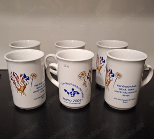 6 x Glühwein oder Kaffeetasse Keramik