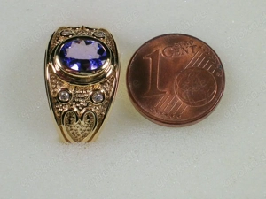 NEU: Ring Gr. 17,2 + 19 925 Silber verg. AAAA-Tansanit + Zirkon Bild 3