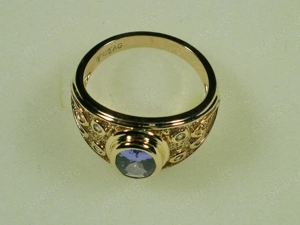 NEU: Ring Gr. 17,2 + 19 925 Silber verg. AAAA-Tansanit + Zirkon Bild 5