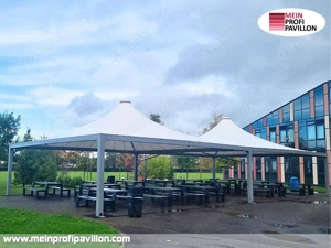 Pavillon 8x8 Überdachung Gazebo Pagodenzelt Festzelt Pvc Dach Restaurant Café Universität Cafeteria