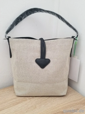 4Longchamp Roseau Beige Canvas Handtasche Neu